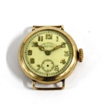 FAVRE-LEUBA & CO, early 20th century rolled gold watch case, circular dial signed and with Arabic