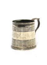 Victorian silver christening mug, London 1859, 6cm high