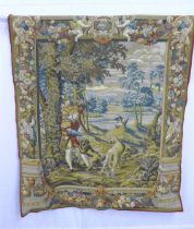 A large wall hanging Tapestry, 117 x 135cm.