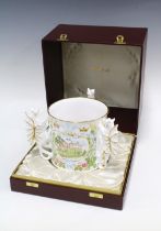 Caverswall bone china limited edition loving cup to commemorate the marriage of Prince Charles and