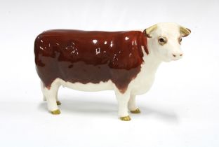 Beswick Hereford cow, Ch of Champion, printed factory marks, 17 x 12cm.