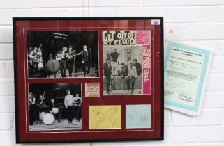 Rolling Stones autographs, comprising a set of 1960's autographs in red ballpoint pen on two