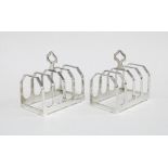 A pair of Viners silver six bar toast racks, Sheffield 1939 (2)