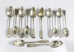 A collection of Scottish provincial silver teaspoons to include five silver teaspoons by Cameron