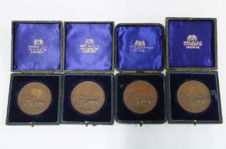 Four Royal Northern Agricultural Society bronze medals , circs 1910 - 1915 (4)