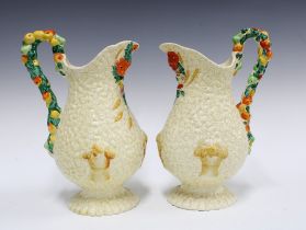 CLARICE CLIFF for Newport Pottery, pair of Celtic Harvest jugs, (2) 28 x 18cm.