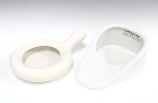 Maw & Sons Slipper bedpan and another (2) 43 x 27cm.