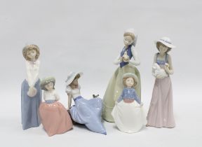 Six Nao Spanish porcelain figures, 27cm. (6)