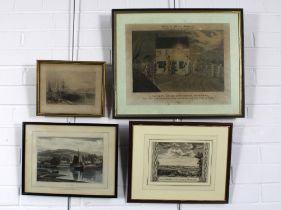 Collection of framed prints to include Spree at Melton Mowbray, a Society of Distinguished Painters,