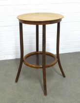 Early 20th century Fischel bentwood café table, 50 x 79cm. (top a/f)