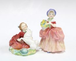 Royal Doulton figurines Home Again HN2167 & Cassie HN1809 (2) 13cm.