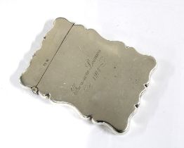 George V silver 'Twa Wee Loonies' card case, Joseph Gloster Ltd, Birmingham 1913, 9 x 6.5cm