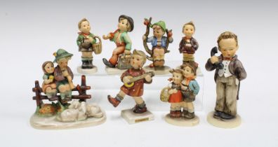 Seven Goebel Hummel figures to include Happiness and Surprise, etc (7)