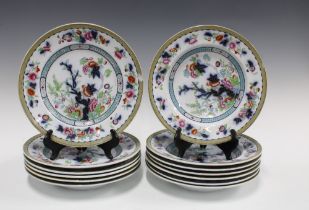 Staffordshire Vesper pattern plates and bowls, 19th century (13)