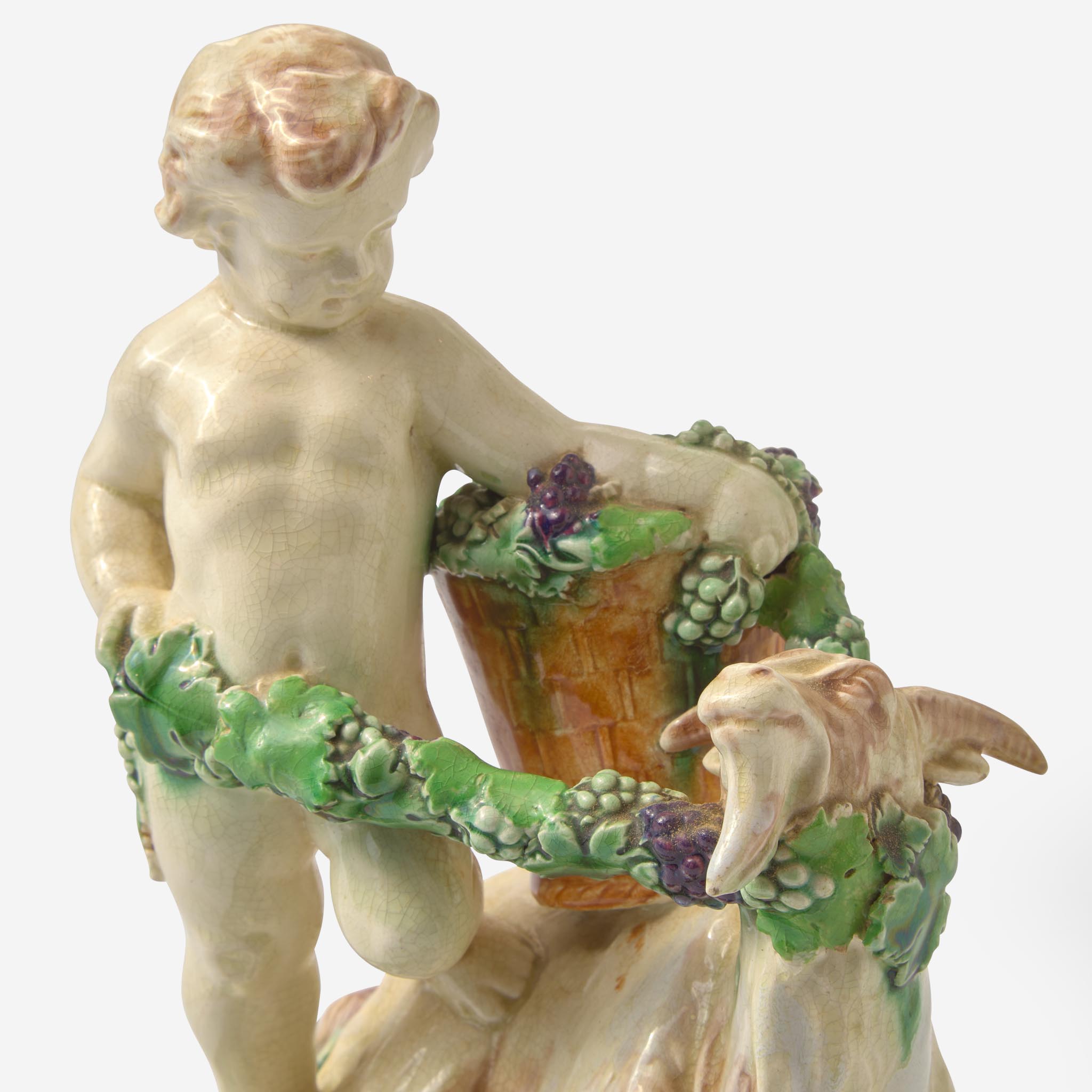 A Wedgwood Majolica Figural Group UK, 1880s - Image 2 of 3