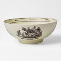 A Wedgwood Queensware Documentary Punchbowl UK, circa 1780