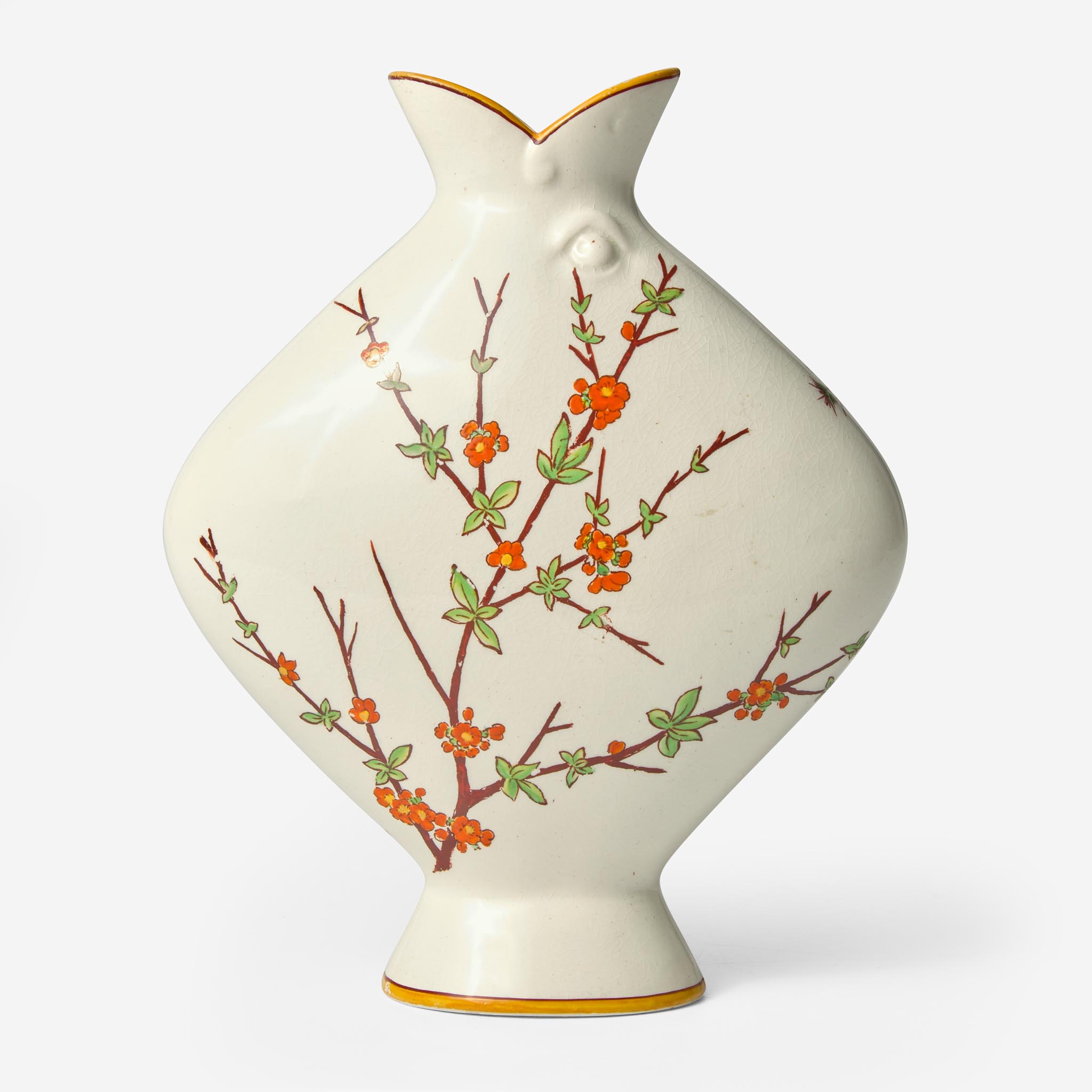 A Wedgwood Christopher Dresser (1834-1904) Designed Queensware Fish Vase UK, 1870s