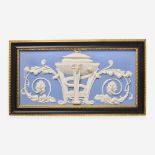 A Wedgwood Solid Blue Jasperware Architectural Plaque UK, late 19th century