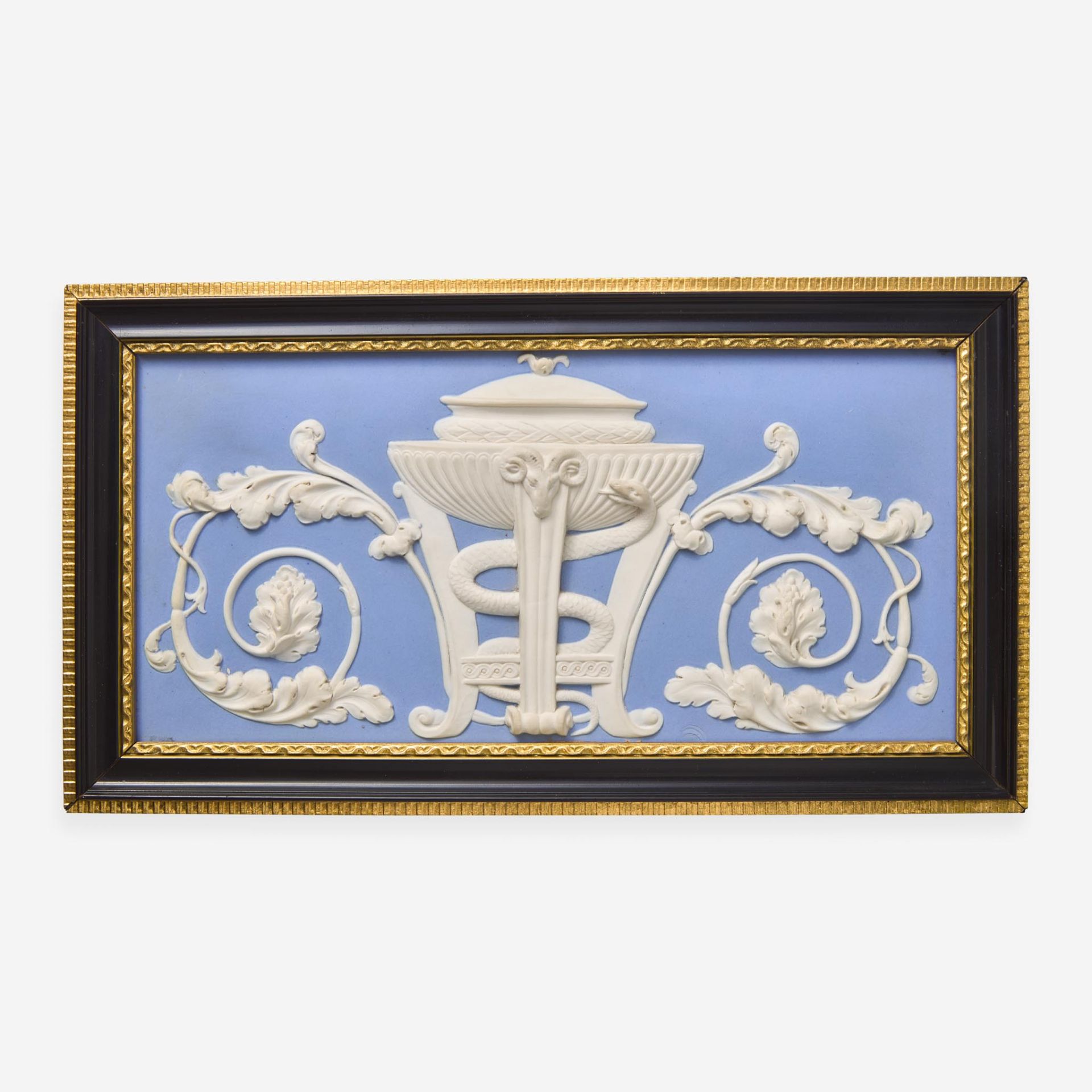 A Wedgwood Solid Blue Jasperware Architectural Plaque UK, late 19th century