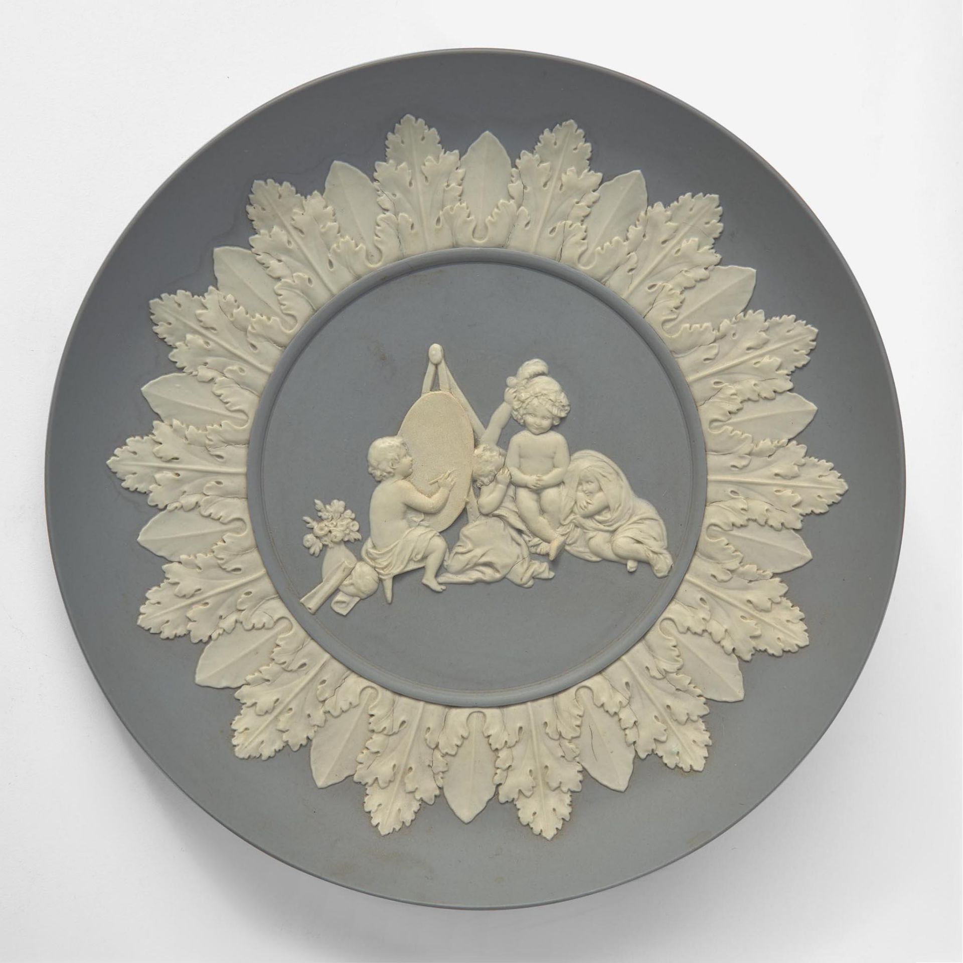 A Wedgwood Solid Blue Jasperware Infant Academy Dish UK, circa 1790