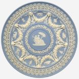 A Wedgwood Solid Blue Jasperware Trophy Plate UK, circa 1820