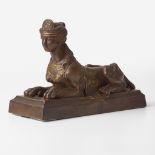 A Wedgwood Bronzed Black Basalt Figure of A Sphinx UK, 1880s