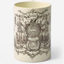 A Wedgwood Transfer-Printed Queensware Mug UK, 1760s