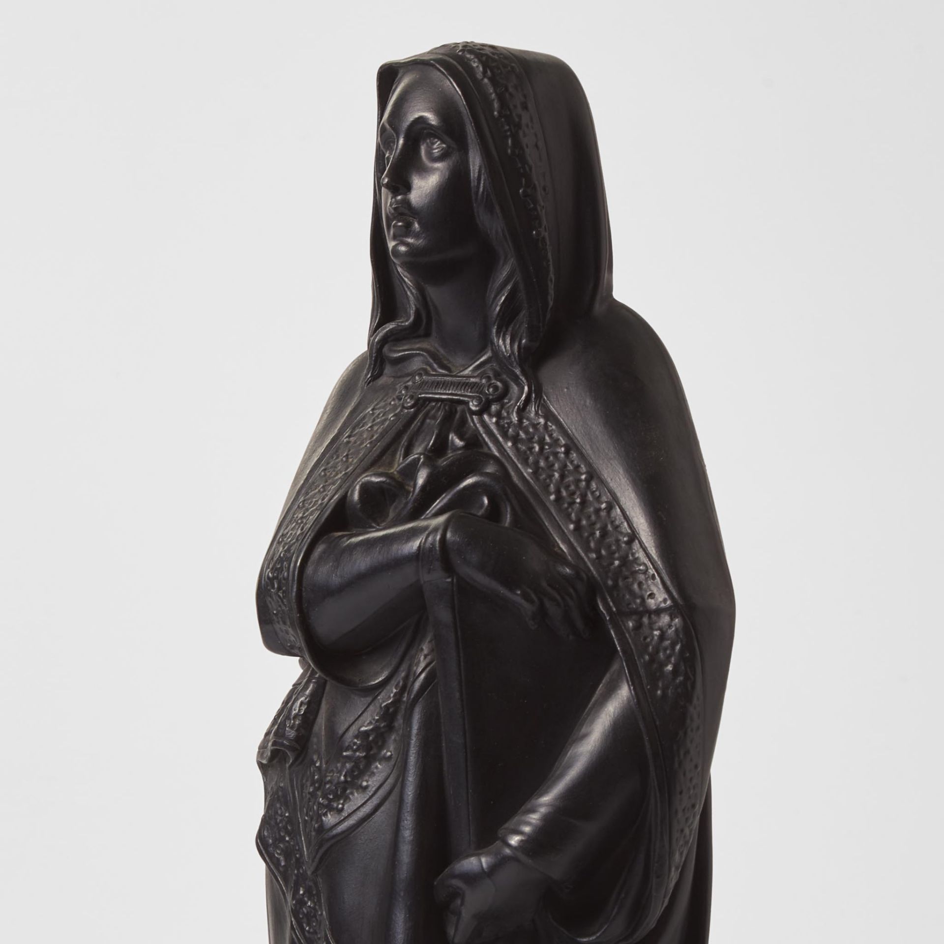 A Wedgwood Black Basalt Figure of Faith UK, mid-19th century - Image 2 of 3