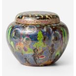 A Wedgwood Fairyland Lustre "Bubbles II" Malfrey Pot UK, 1920s