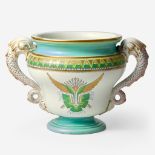 A Wedgwood Majolica Jardiniere with Christopher Dresser (1834-1904) Designed Decoration UK, circa