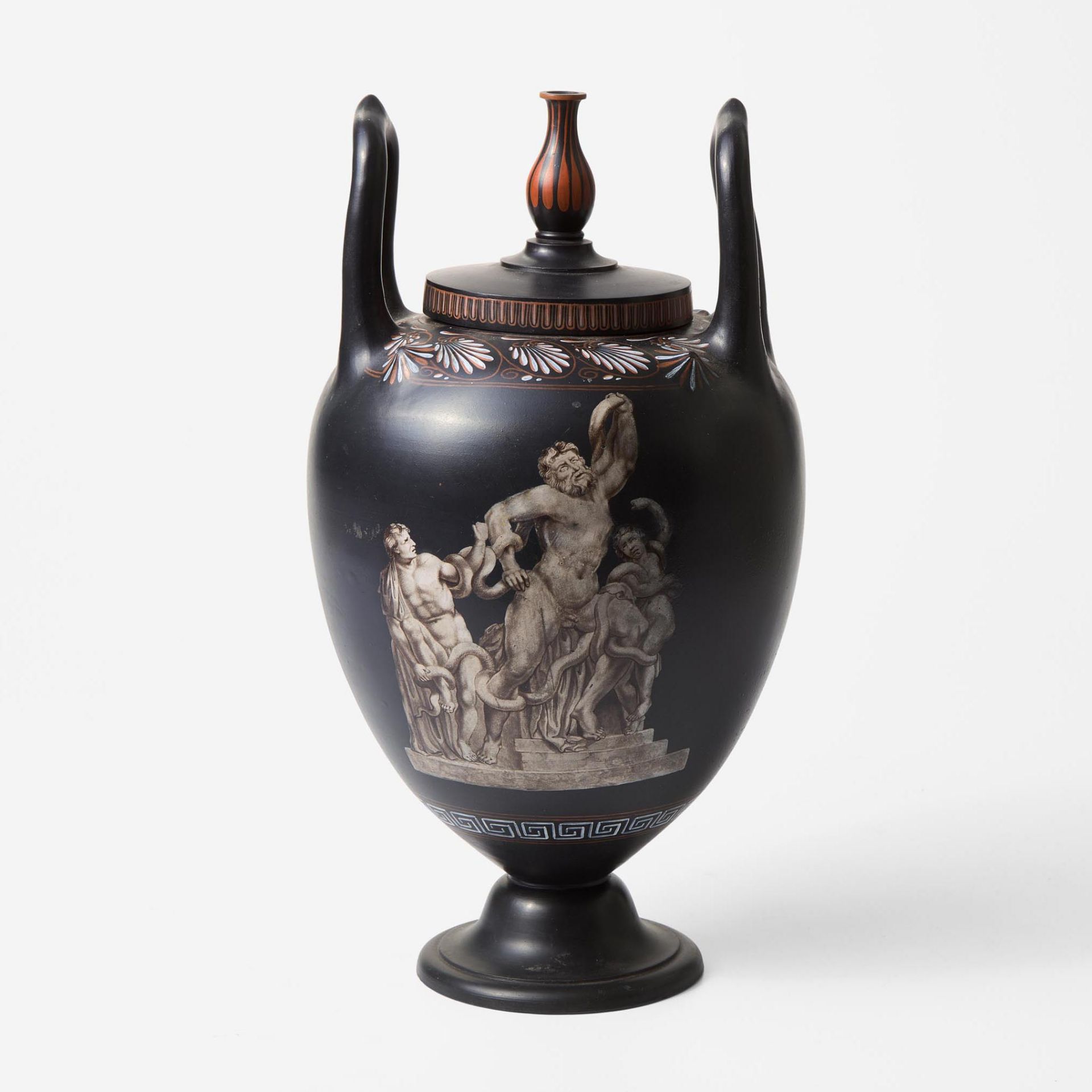 A Wedgwood Black Basaltes Covered Vase UK, circa 1790