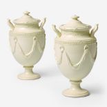 A Pair of Wedgwood Queensware Vases and Covers UK, circa 1785