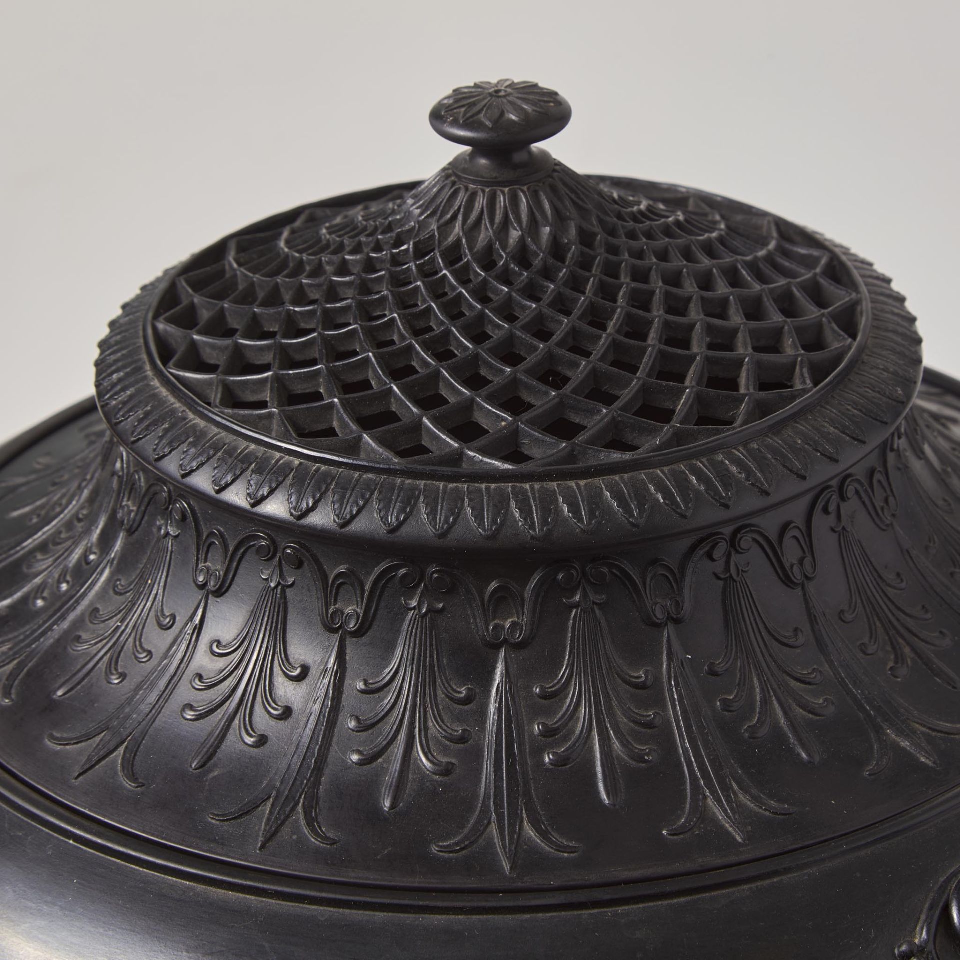 A Large Wedgwood Black Basalt Dolphin Pastille Burner UK, first half of the 19th century - Image 2 of 3