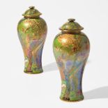 A Pair of Wedgwood Fairyland Lustre "Rainbow" Covered Vases UK, 1920s