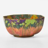 A Wedgwood Sunset Fairyland Lustre Octagon Bowl UK, circa 1920