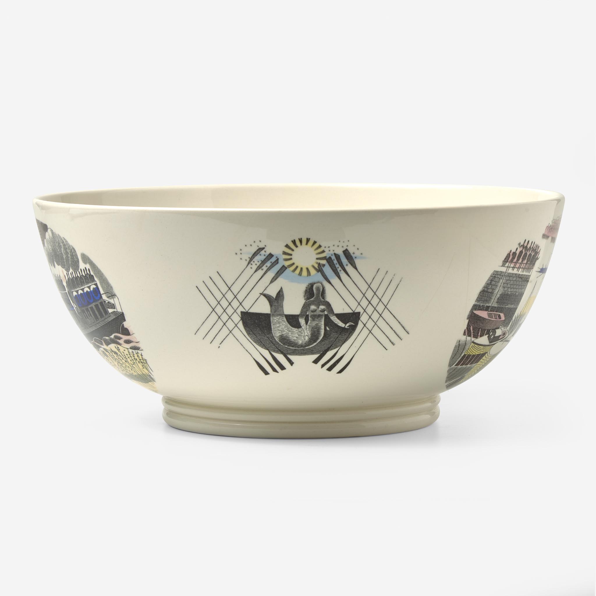 A Wedgwood Eric Ravilious (1903-1942) Designed "Boat Race Day" Bowl, UK, 1930s - Image 3 of 5