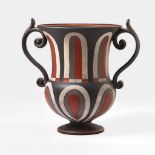 A Wedgwood Encaustic-Decorated Black Basalt Handled Urn UK, 19th century