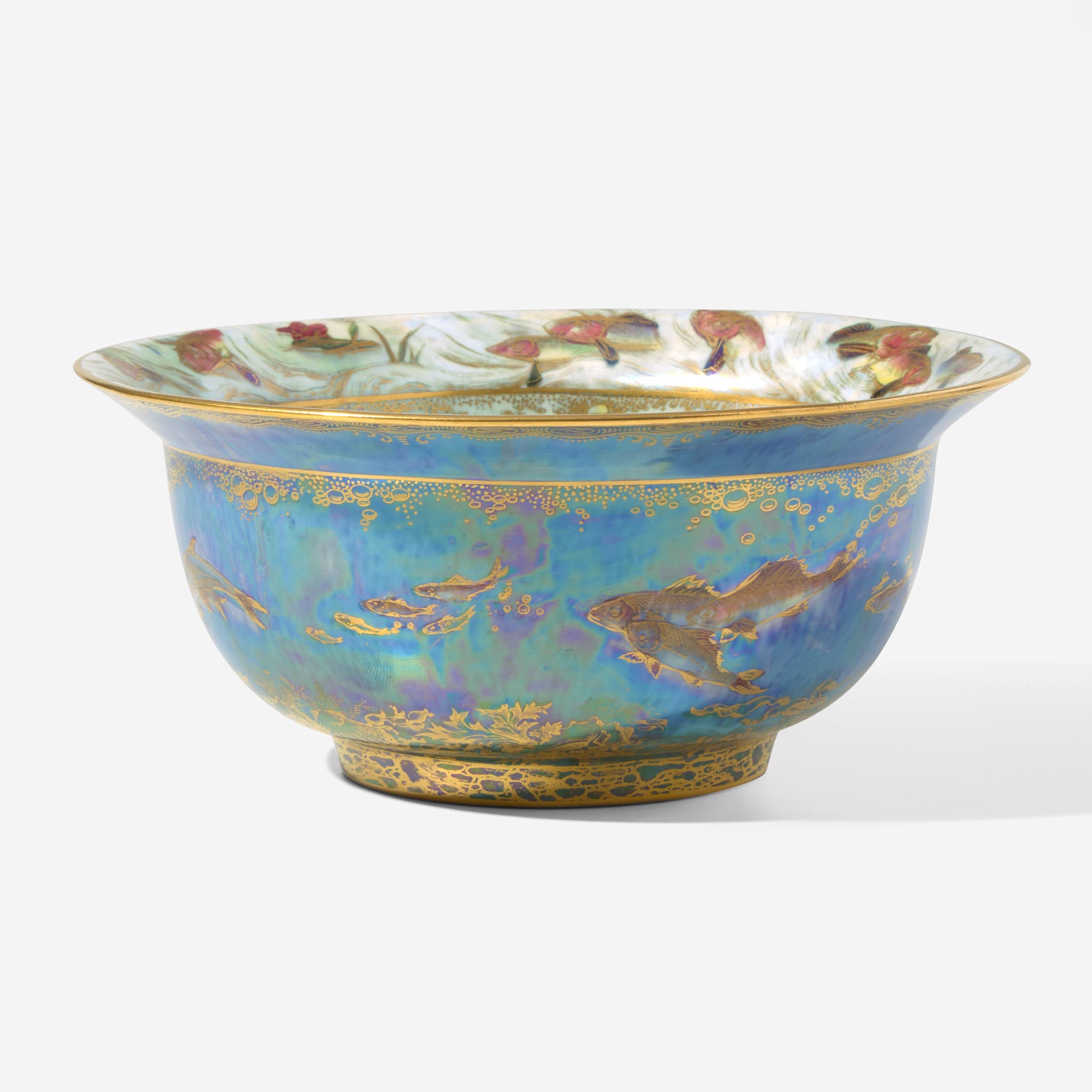 A Wedgwood Ordinary Lustre Fish-Decorated Bowl UK, circa 1915