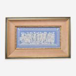 A Wedgwood Solid Light Blue Jasperware "Achilles at Scyros" Plaque UK, circa 1800