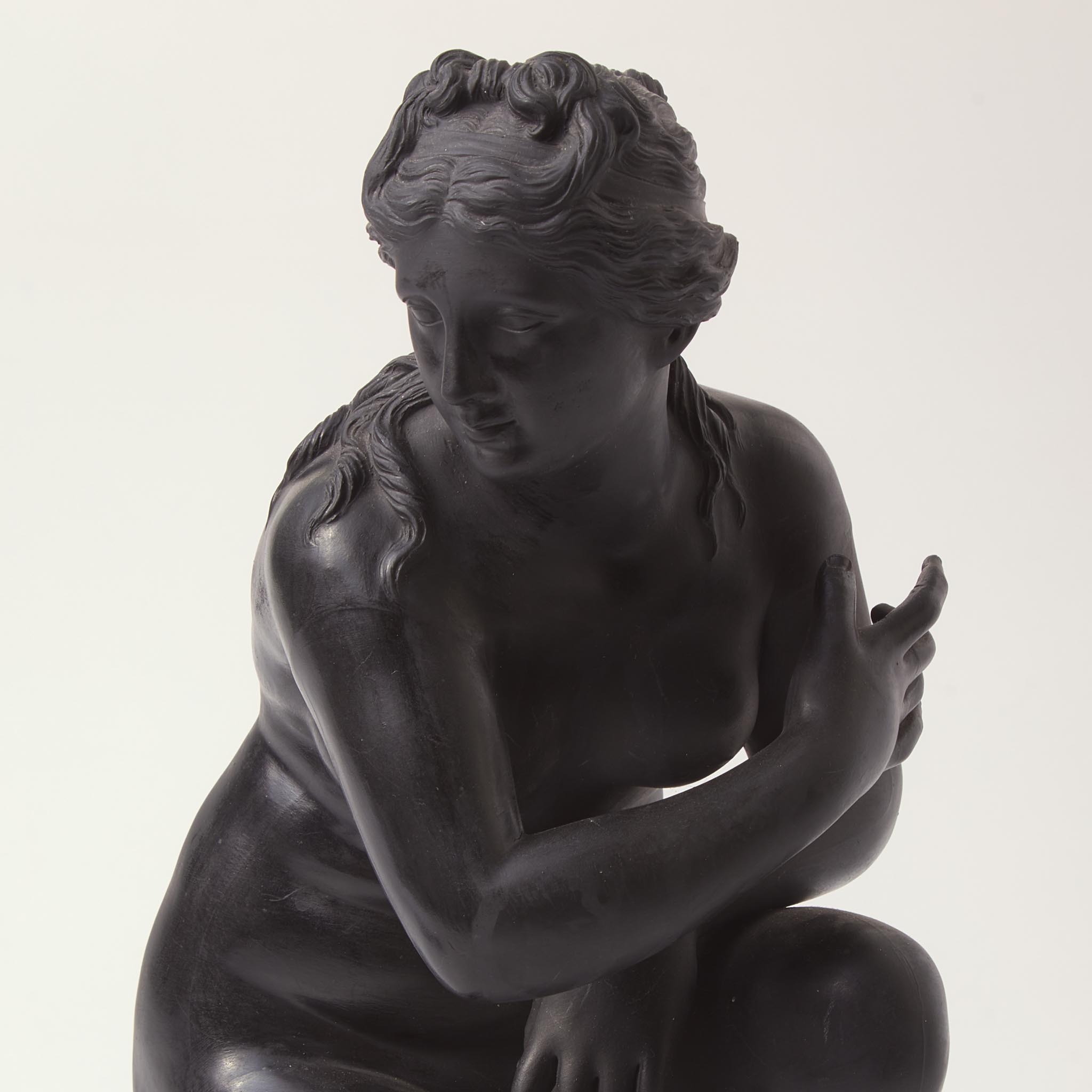 A Wedgwood Black Basalt Crouching Venus Figure UK, mid-19th century - Image 2 of 2