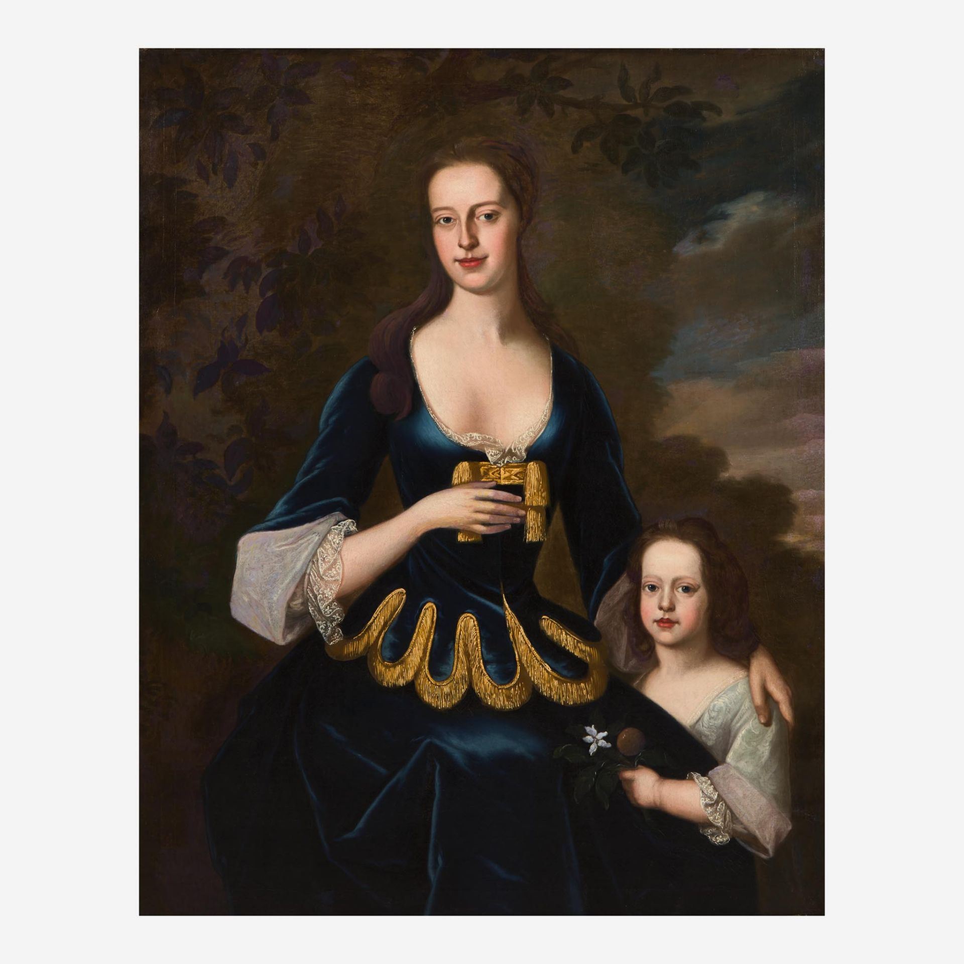 William Aikman (Scottish, 1682–1731) Portrait of Margaret Campbell, née Leckie (1674-1711), and her - Image 2 of 2