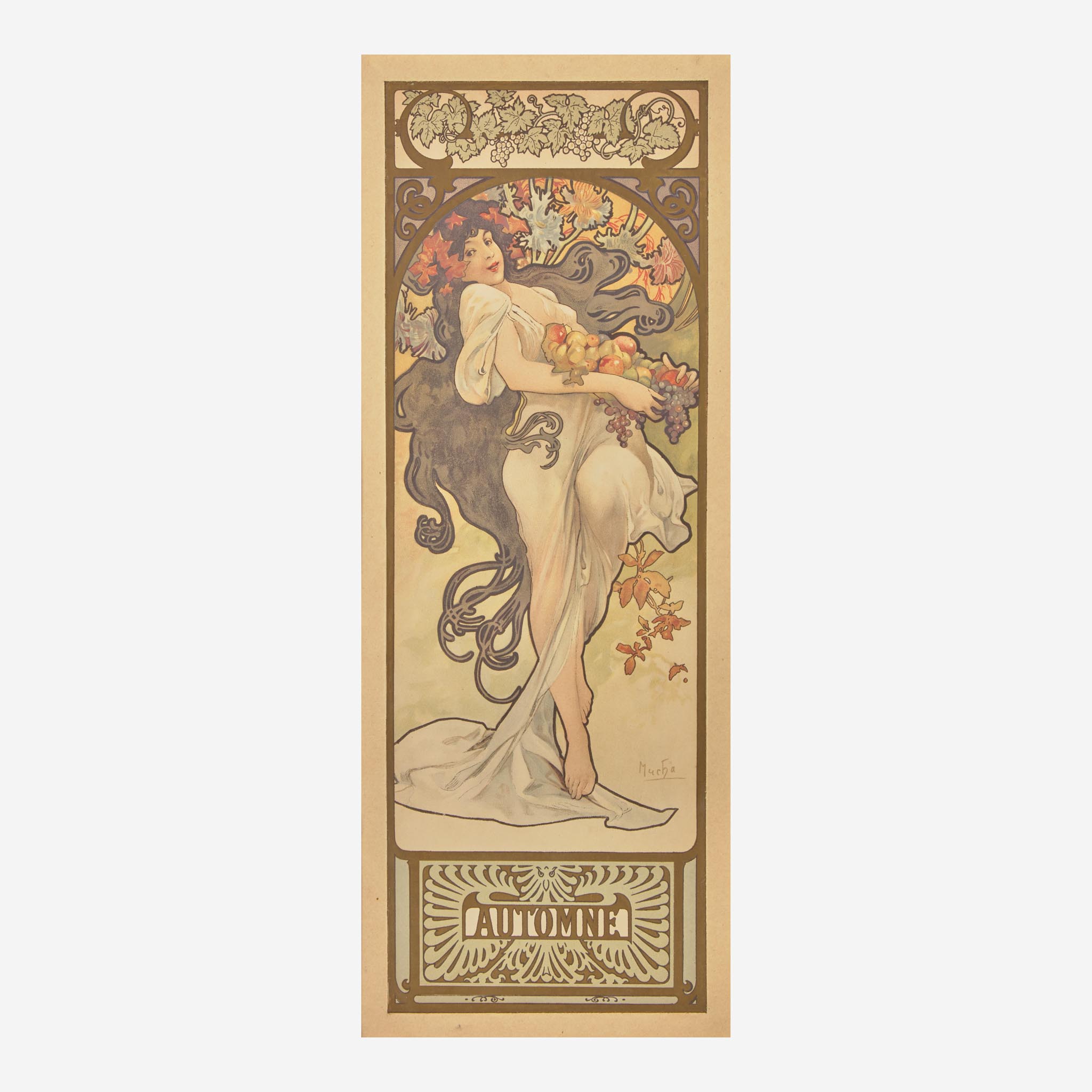 Alphonse Mucha (Czech, 1860–1939) Automne; together with Hiver from 'Les Saisons' (A Pair) - Image 2 of 5