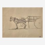 Théo van Rysselberghe (Belgian, 1862–1926) Study of a Horse Cart