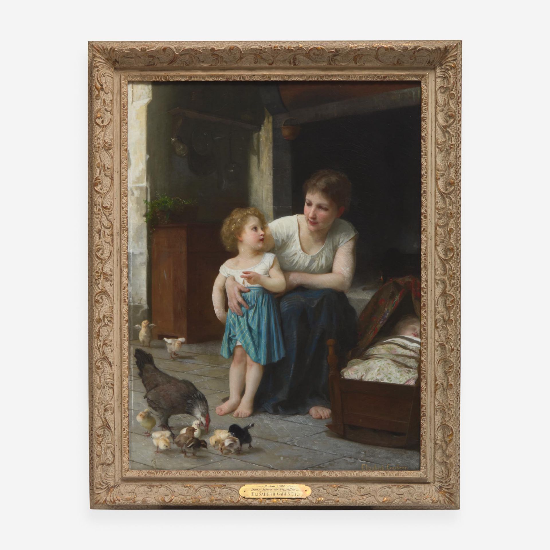 Elizabeth Jane Gardner Bouguereau (American, 1837–1922) Deux Mères de Famille - Bild 2 aus 2