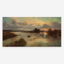 John Holland (British, 1799–1880) Sunset on the Trent Estuary