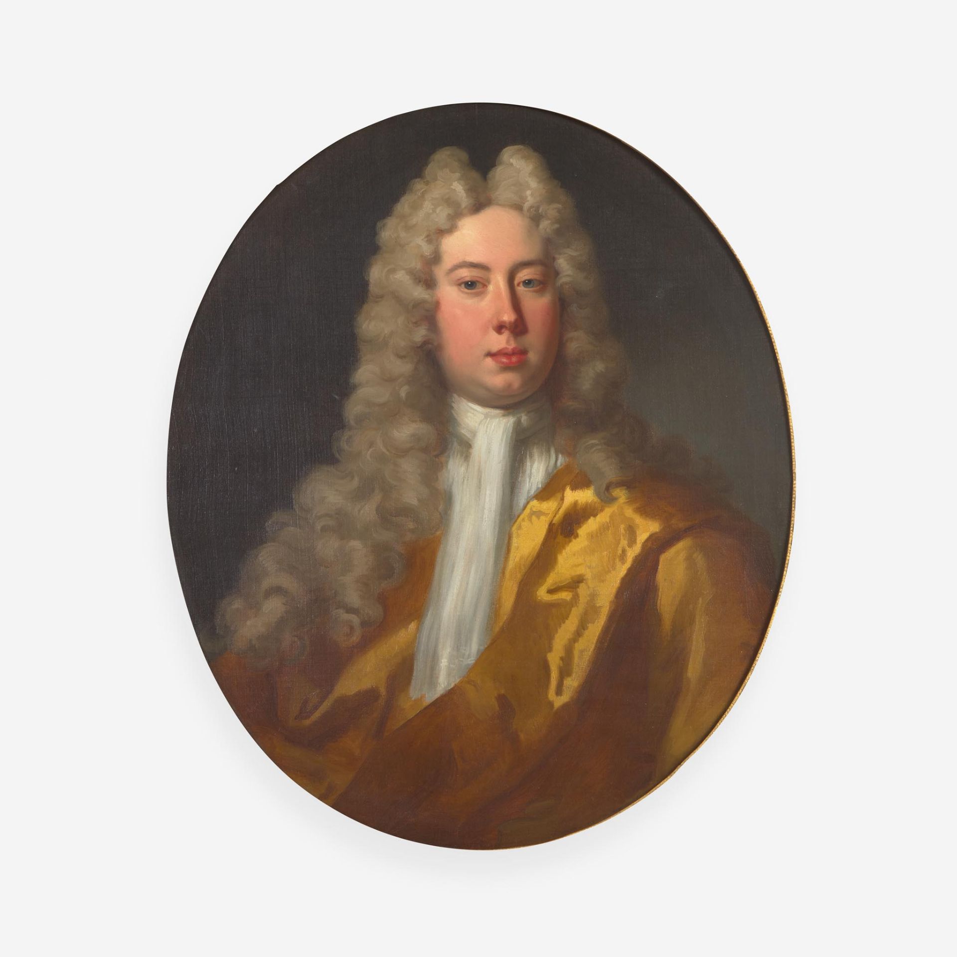 Manner of Sir Peter Lely (British, 1618–1680) Pendant Portraits, Bust-Length (2) - Image 4 of 5