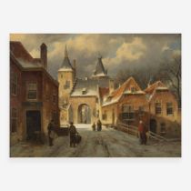 Willem Koekkoek (Dutch, 1839–1895) Winter in the Dutch Town