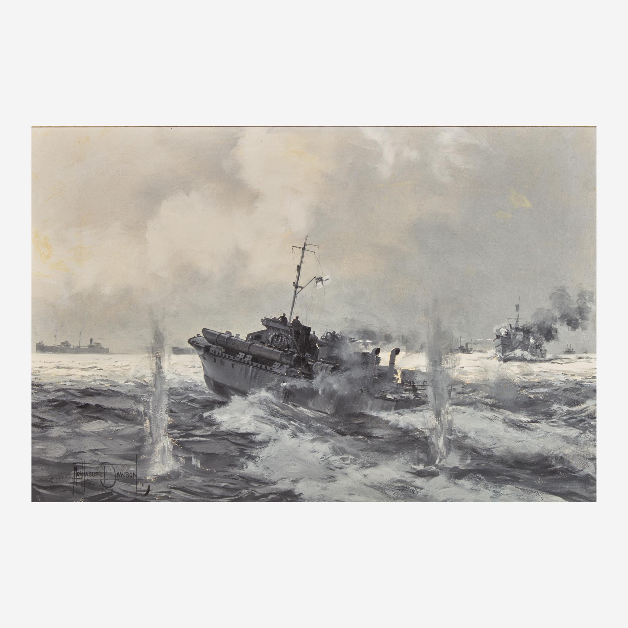 Montague Dawson (British, 1890–1973) The Navy Takes a Chance (April 19, 1944)