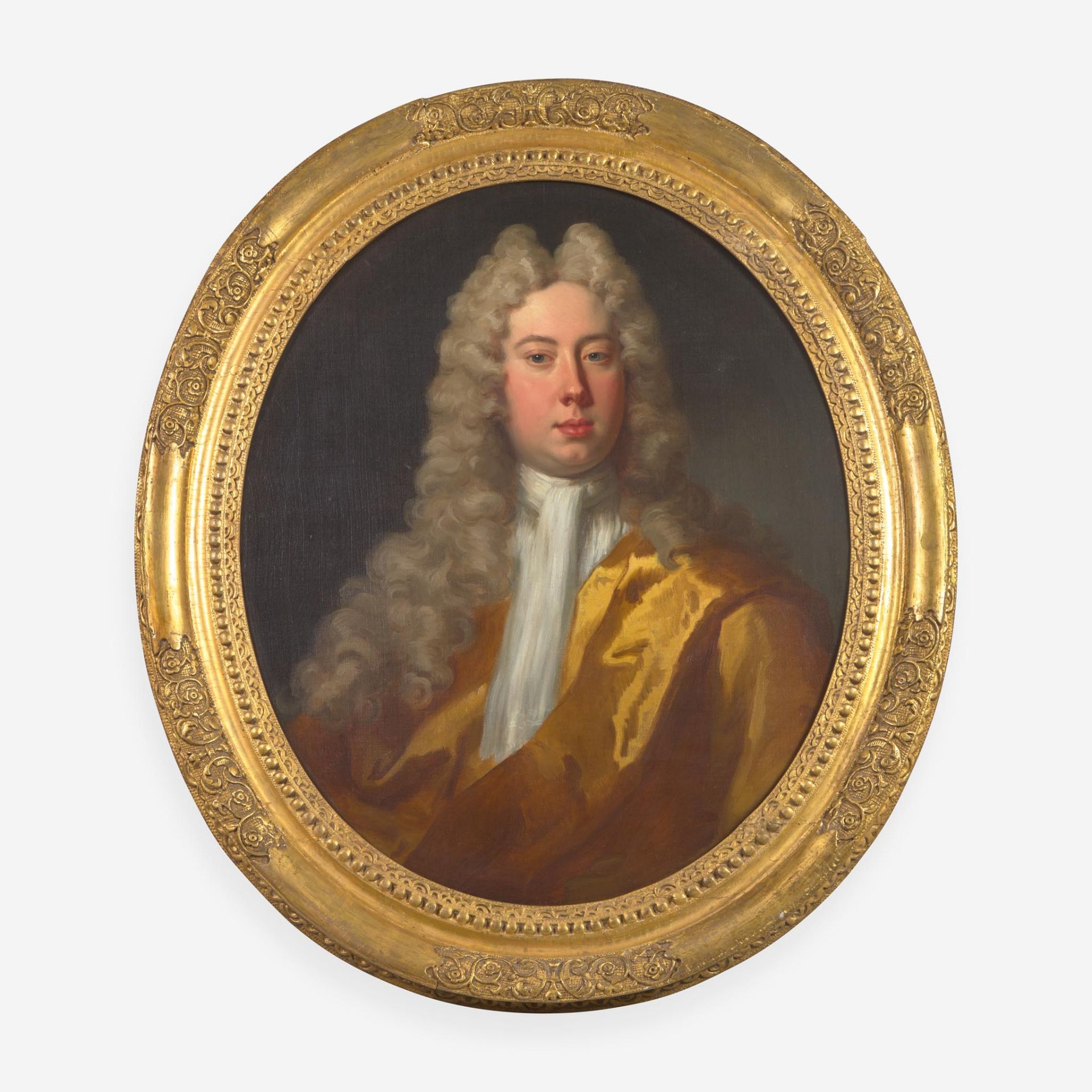 Manner of Sir Peter Lely (British, 1618–1680) Pendant Portraits, Bust-Length (2) - Image 5 of 5