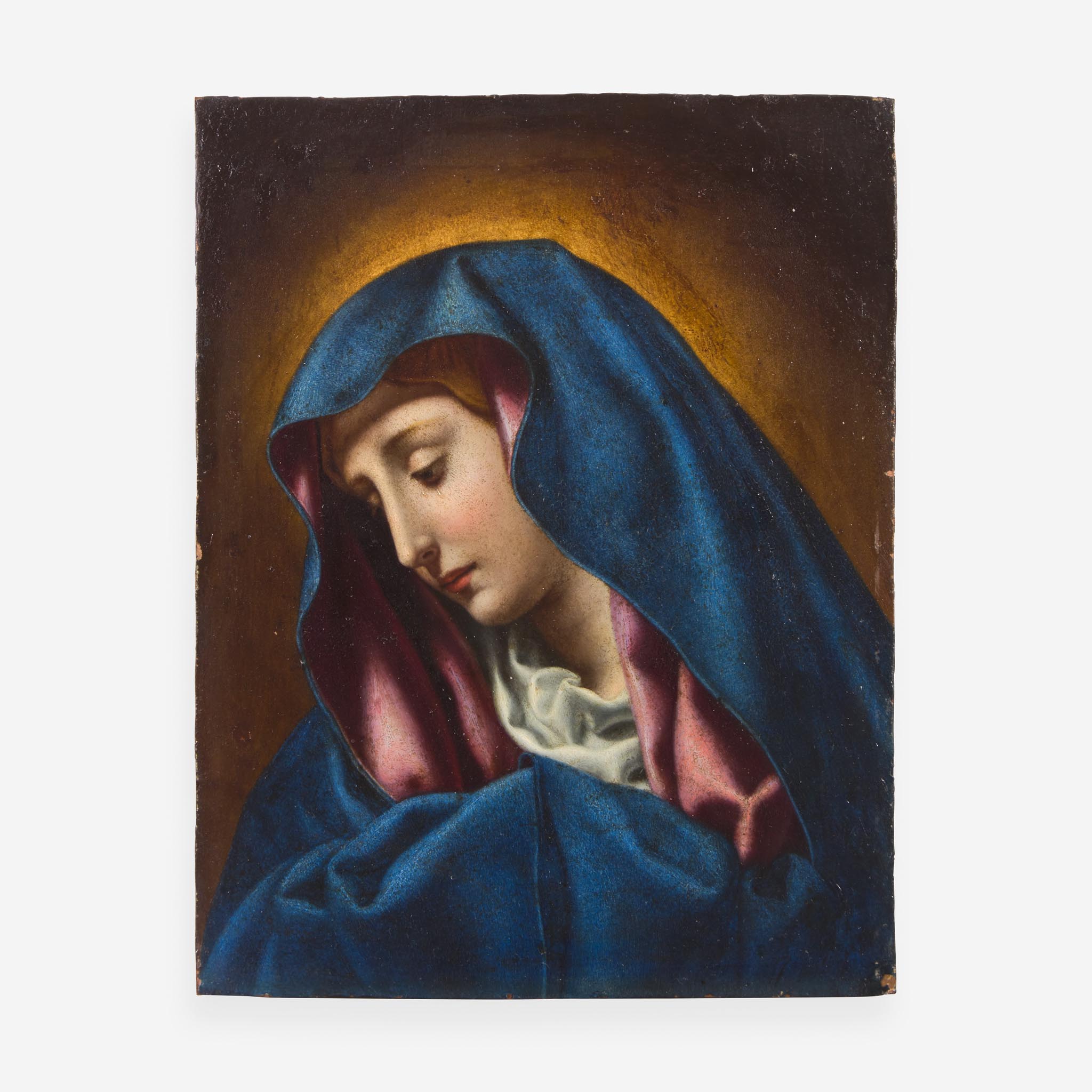 Attributed to Carlo Dolci (Italian, 1616–1686) Crying Madonna - Image 2 of 2